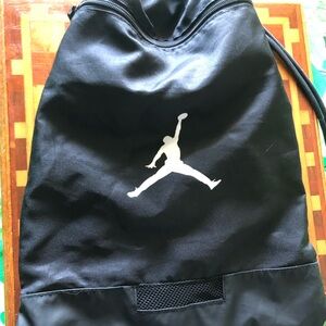 Jordan Black and White bag with the Iconic Jumpman Logo